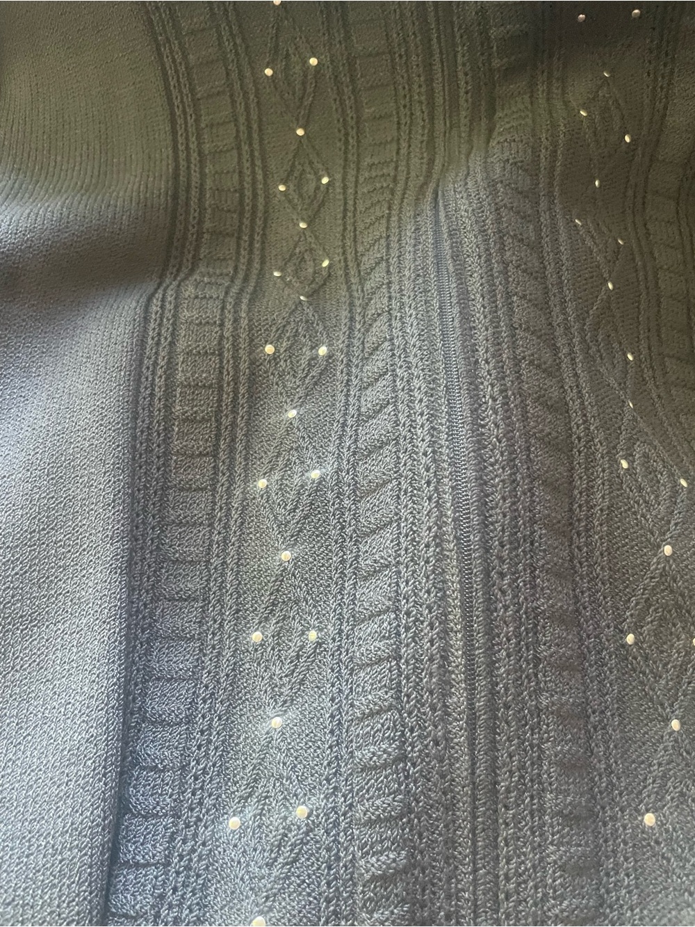 Classic St John Grey Zip-Front Women's Jacket - Picture 6 of 6